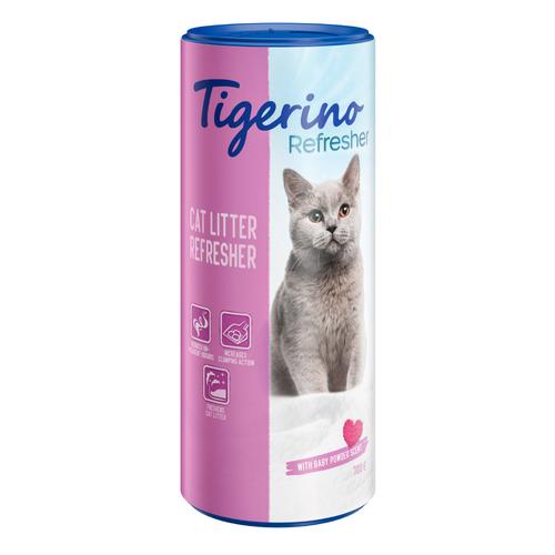 2x700g Baby Powder Deodoriser Tigerino Cat Litter