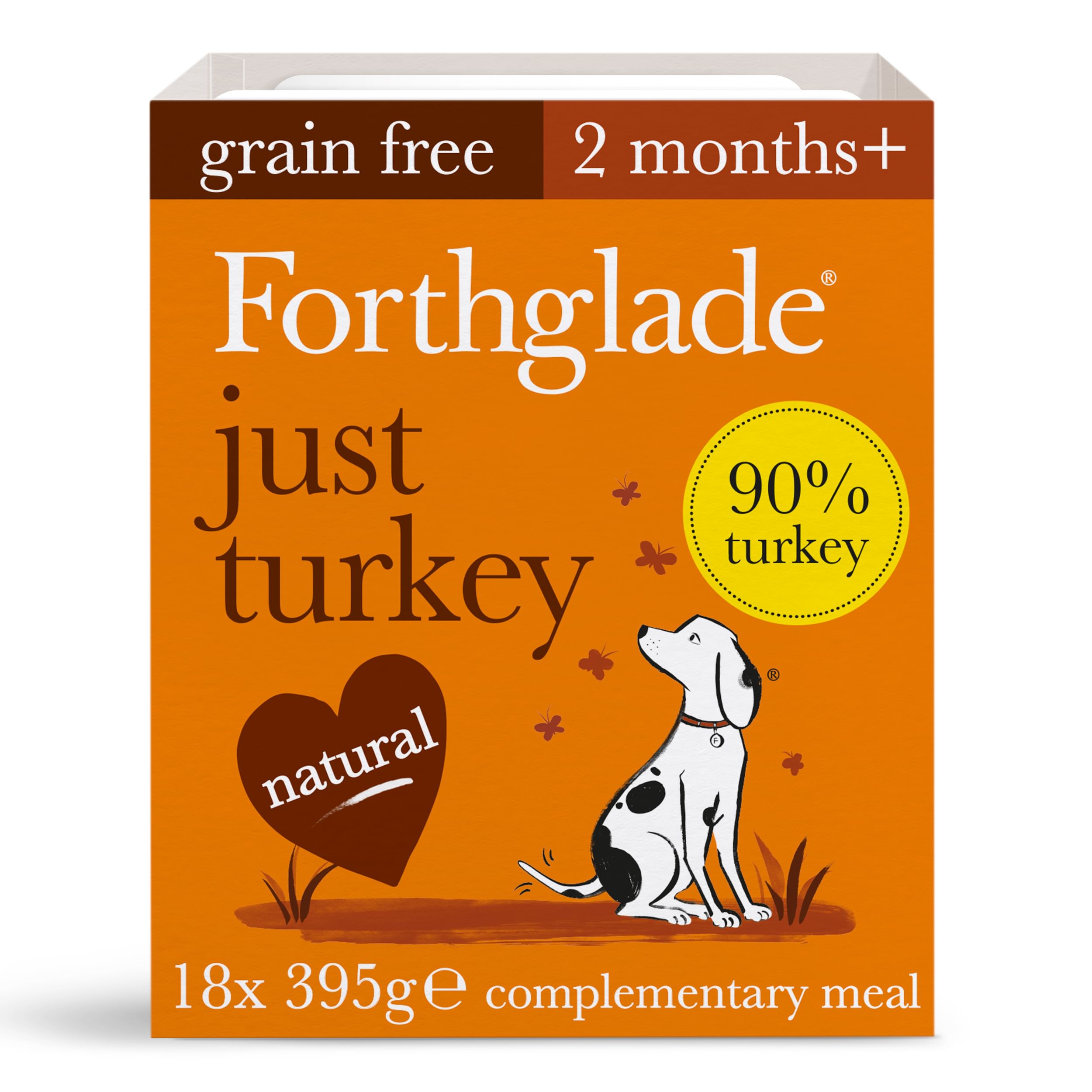 36x395g Just Turkey Grain Free Forthglade Wet Dog Food