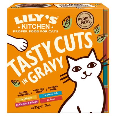 8x85g Tasty Cuts in Gravy Lily’s Kitchen Wet Cat Food