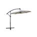 Arlmont & Co. Willry Modern Outdoor Cantilever Hanging Patio Umbrella w/ Solar Powered LED Metal in White/Brown | 96.46 H x 118 W x 118 D in | Wayfair