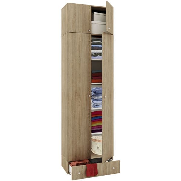 VCM Morgenthaler Aktenschrank »Vandol« 5 OH mit Aufsatz mit Schublade braun, 70x238x39 cm Image