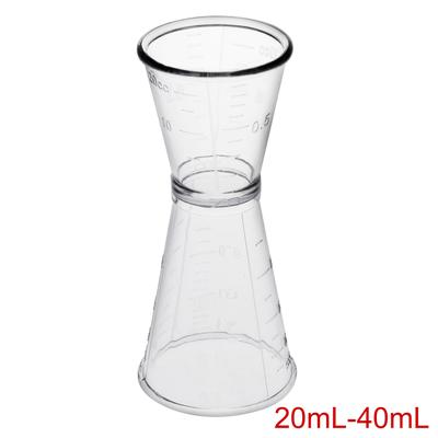 Double Clear Plastic Measure Cup for Party Kitchen Tool 40ml/20ml