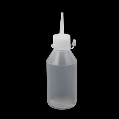 YH-2L Plastic Kitchen Laboratory Squeeze Bottle Dispenser 100ML 3 Pcs - White,Clear