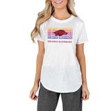 Women's Concepts Sport White Arkansas Razorbacks Gable Knit T-Shirt