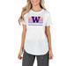 Women's Concepts Sport White Washington Huskies Gable Knit T-Shirt