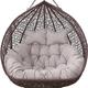 Seat Cushion,2 Person Hammock Swing Chair Cushion, Double Seater Egg Chair Cushion Only, 2 Seater Cushions for Hanging Basket Chair Waterproof, Cover Washable and Detachable Grey