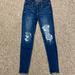 American Eagle Outfitters Jeans | American Eagle Super Stretchx Hi-Rise Ripped Jegging- Size 4 Regular | Color: Blue | Size: 4