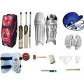 MAXX Pro Boxing Gear Cricket Set 13pcs Leg Pads Bating Gloves 2 Kit Bag styles left or right handed quality Bat 2.9-2.16LB (13PCS SET RIGHT HAND WITH DUFFEL BAG, 2.14 LB)