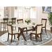 Red Barrel Studio® Dining Room Set contains a Dining Table & Linen Fabric Chairs w/ Stylish Back Wood/Upholstered in White | Wayfair