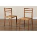 Bayou Breeze Modern Contemporary Home Kitchen Dining Chairnatural/Walnut Finish ( Set Of 2 ) in Brown | 33.1 H x 17.7 W x 19.7 D in | Wayfair