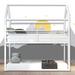 Harper Orchard Twin Over Twin Metal House Bunk Bed Including One Built in Ladder Metal in White | 81.75 H x 40.16 W x 78.13 D in | Wayfair