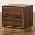 Everly Quinn Cormac 18.5" Tall 2 - Drawer Nightstand Wood in Brown | 18.5 H x 18.9 W x 15.9 D in | Wayfair 5B849E99A91845E29DE3191150B78FF0