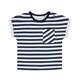 Kanz - T-Shirt Marine Summer Gestreift In Dress Blues, Gr.86