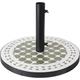 Pied de parasol rond mosaïque vert et blanc 11kg