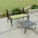 48" x 18" Green Solid Outdoor Bench Cushion with Ties