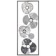 Atmosphera - Appendiabiti da parete in metallo argentato Flower 25x61cm créateur d'intérieur
