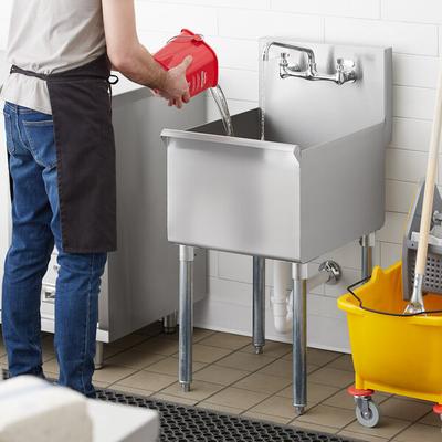 Regency 18" x 21" x 13" Utility Sink for (1) 8" Center Faucet