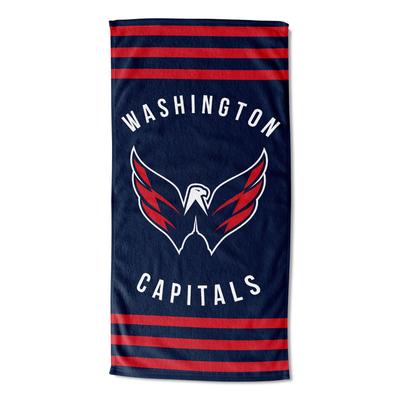 Capitals Stripes Beach Towel by NHL in Multi