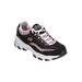 Plus Size Women's The D'Lites Life Saver Sneaker by Skechers in Black Wide (Size 7 1/2 W)