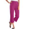 Plus Size Women's 7-Day Knit Capri by Woman Within in Raspberry (Size 6X) Pants