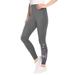 Plus Size Women's Stretch Cotton Embroidered Legging by Woman Within in Medium Heather Grey Floral Embroidery (Size 34/36)