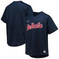 Men's Nike Navy Ole Miss Rebels Two-Button Replica Baseball Jersey