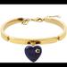 Coach Jewelry | Coach Reversible Heart Charm Bracelet | Color: Blue/Gold | Size: 6.25" + 2" Extender