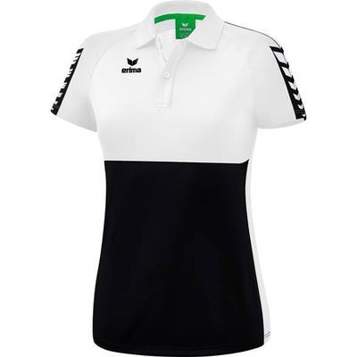 ERIMA Damen Six Wings Poloshirt, Größe 42 in Weiß