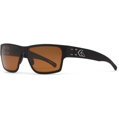 Gatorz Delta Sunglasses Matte Black Frame Brown Polarized Lens GDELMTBLK03P