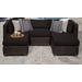 Venice 5 Piece Outdoor Wicker Patio Furniture Set 05a in Black - TK Classics Venice-05A-Black