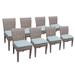 8 Florence Armless Dining Chairs in Spa - TK Classics Florence-Tkc290B-Adc-4X-C-Spa