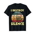 I Destroy Silence - Retro Vintage French Horn French Horist T-Shirt