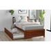 Contemporary Style Twin size Platform Bed Wood Bed Frame with Trundle