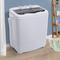 Twin Tub with Built-in Drain Pump Semi-automatic Gray Cover Washing Machine