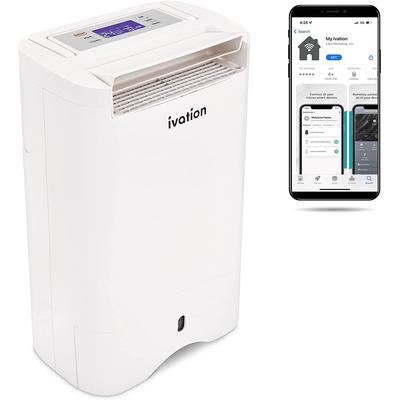 Ivation Smart WIFI Dehumidifier, Compact 19-Pint Desiccant Home Dehumidifier with Drain Hose For Spaces Up to 410 Sq/Ft