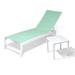 VredHom Outdoor Furniture Patio Chaise Lounge with Side Table - 76.38 " L x 23.62 " W x 13" H