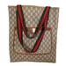Gucci Bags | Authentic Gucci Tote Bag Brown Pvc Used Gg Handbag Vintage | Color: Brown | Size: Os
