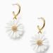 Kate Spade Jewelry | Brand New Kate Spade Daisy Beep Beep Off We Go Earrings | Color: Gold/White | Size: Os