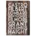 Art Remedy San Frans Big Names Wood - Textual Art Print on Canvas in Brown/White | 54 H x 36 W x 2 D in | Wayfair 17066_24x36_CANV_XHD