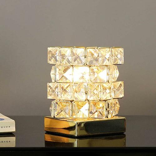 Zqyrlar - Retro-Kristall-Tischlampe Elegante Kristall-Nachttischlampe Herrliche Lampe Dekorative