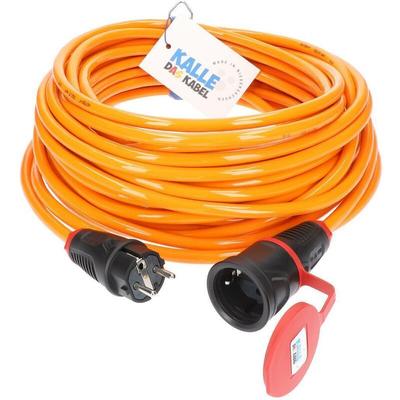 Kalle Das Kabel - Kalle Verlängerungskabel Schuko 2,5mm² Extreme Signal Orange IP54 25 Meter Image