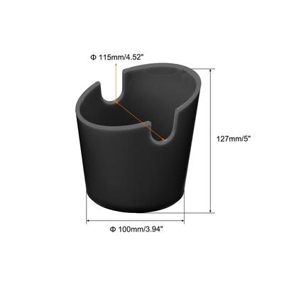 Knock Box 100x115x127mm ABS for Coffee Ground Bin in Kitchen Black