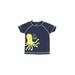 Carter's Rash Guard: Blue Solid Sporting & Activewear - Size 6 Month