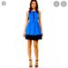 Kate Spade Dresses | Kate Spade Blue Scuba New York Colorblock Zip Front Short Casual Dress | Color: Black/Blue | Size: 2