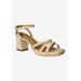 Women's Klarson Sandal by J. Renee in Gold (Size 8 1/2 M)