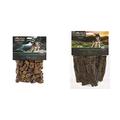 Dehner Wild Nature Hundesnack, Hirsch-Lungenwürfel, naturbelassen, 200 g & Wild Nature Hundesnack, Pferde-Trockenfleisch, 100 g