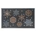 iH casadécor Rubber Snowflakes 30 in. x 18 in. Non-Slip Indoor/Outdoor Door Mat Rubber in Black | 30 H x 18 W x 1 D in | Wayfair XM-J051SF