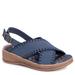 MUK LUKS City Highrise Sandals - Womens 6 Blue Sandal Medium