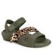 MUK LUKS Surf Girl Sandals - Womens XL Size 11-12 Green Sandal Medium