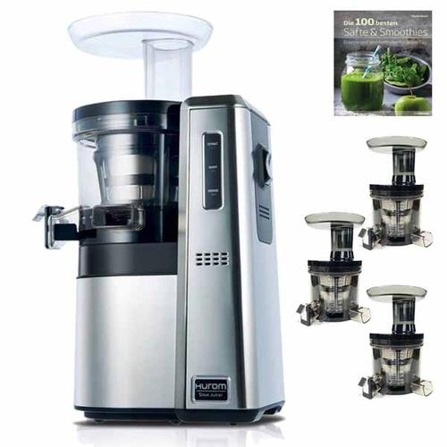 Hurom HW-Professional | Gastro Slow-Juicer (3.Generation) mit 3 x Pressaufsatz | Entsafter – Saftpresse Gewerbe & Gastro